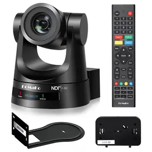 FoMaKo NDI  20X Optical Zoom NDI PTZ  HDMI 3G-SDI IP Live  PTZ  for Church Worship Education Events,PoE 1080P 60FPS (KN20A Black)
