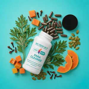 Para Cleanse Herbal Gut Support l Wormwood, Cloves, Black Walnut Hull, Pumpkin and Papaya Seeds l 4 Week Cleanse