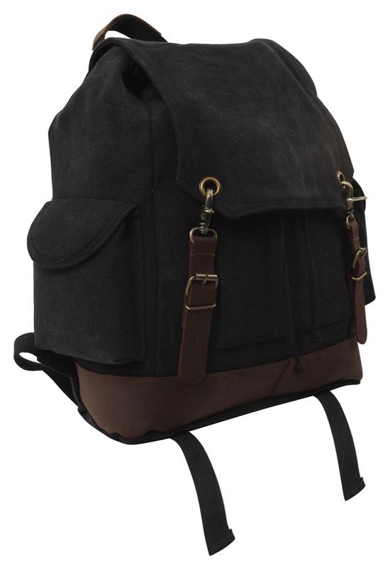 Rothco Vintage Expedition Rucksack - Classic Canvas Backpack for Everyday Adventures, Top Grade Water-Resistant Canvas, Spacious Compartment, Comfortable Straps