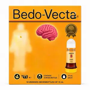 Bedo-Vecta B Complex Dietary Supplement Drink, 10 Micro Bottles (15 mL Each), Daily Vitamin Formula