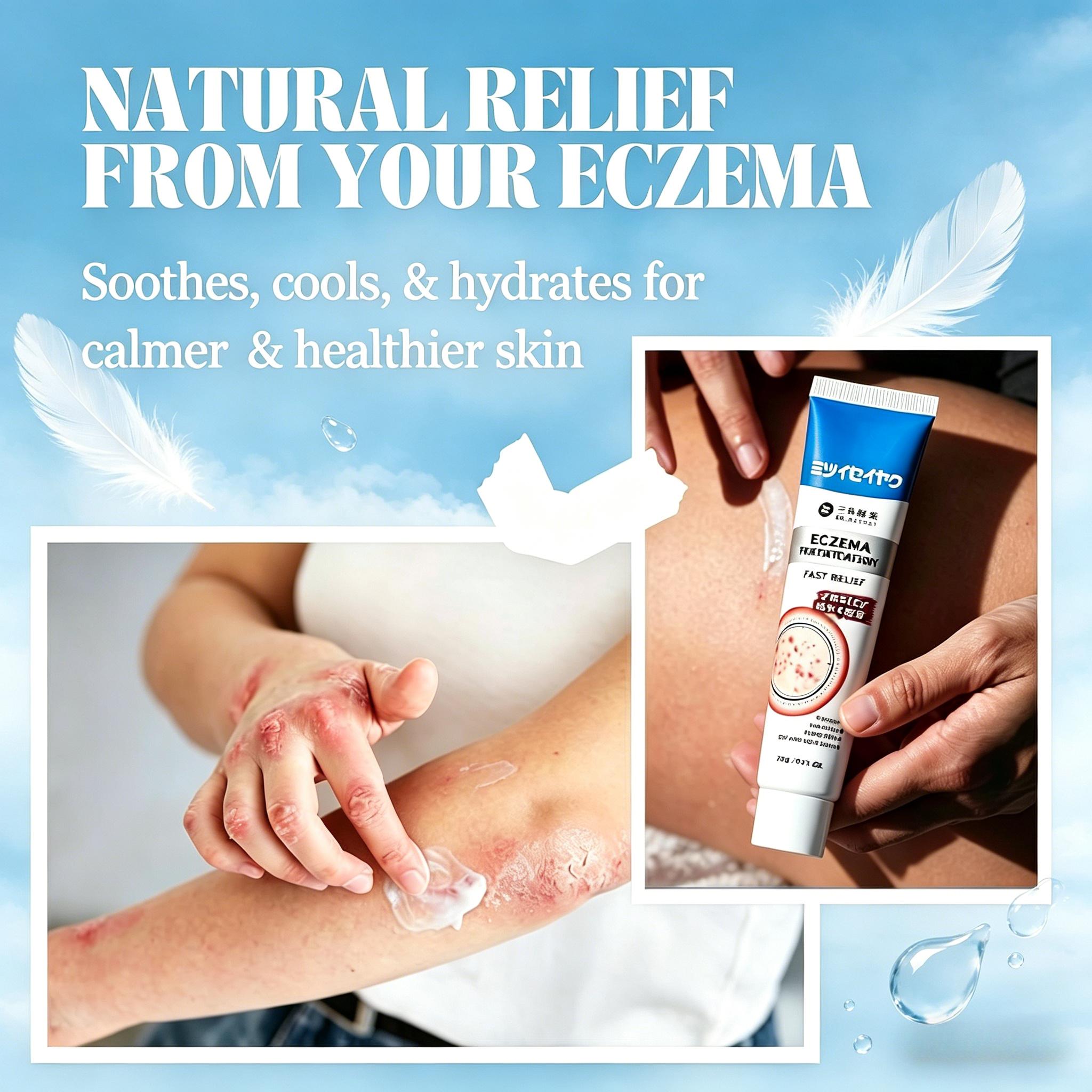 DRMITSUI Soothing Cream with Sea Moss & Oats - Eczema & Psoriasis Relief - Ocean Minerals - for Sensitive Skin - Hydrating Eczema Cream for Dry Skin