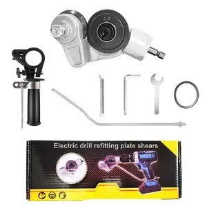 MY HEART FLY Metal Nibbler Drill Attachment - Electric Drill Shears Attachment Cutter Nibbler, Sheet Metal Cutter Tool Adapter for Cutting Iron, White Sheet, Steel, Copper, Aluminum