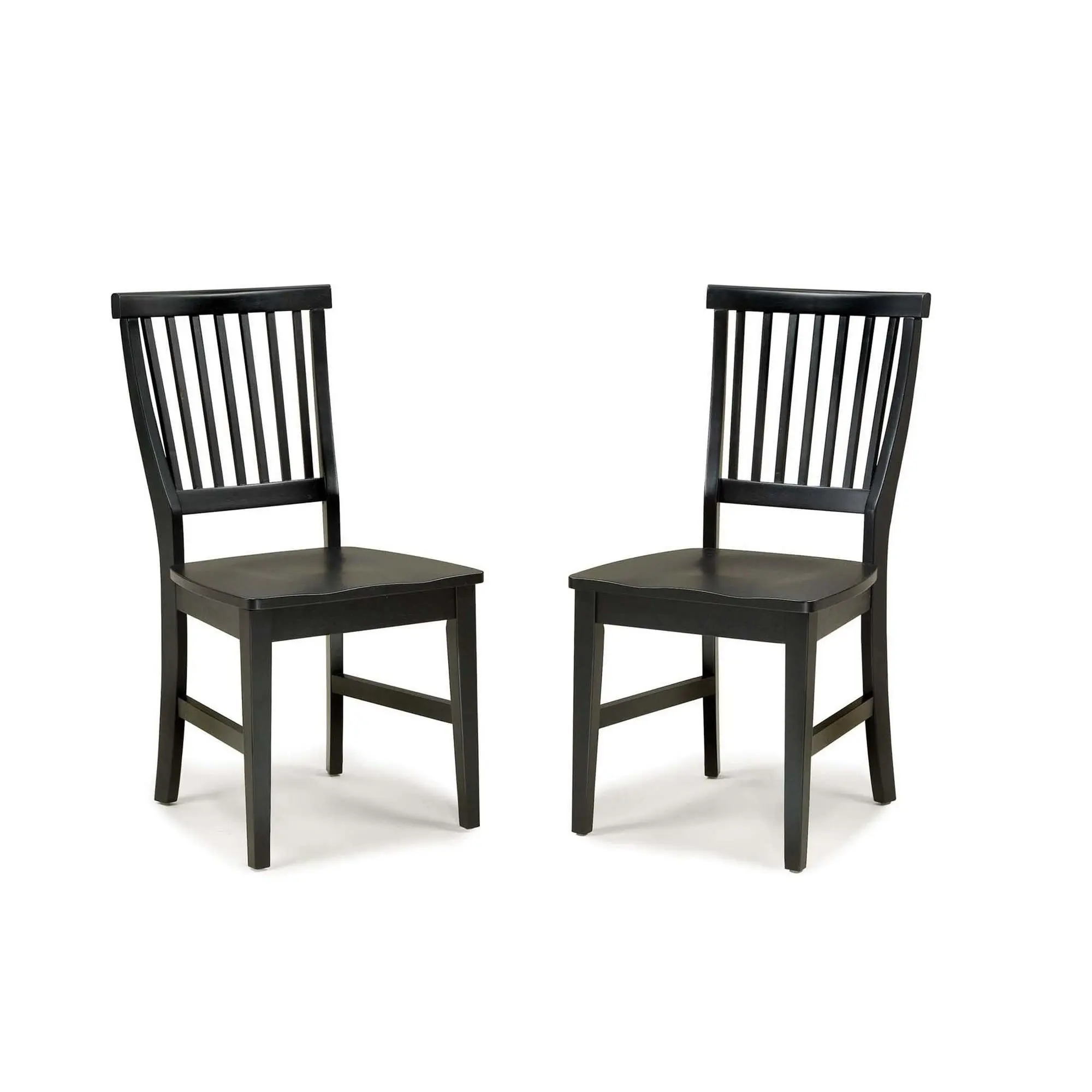 Arts & Crafts Black Dining Chair Pair