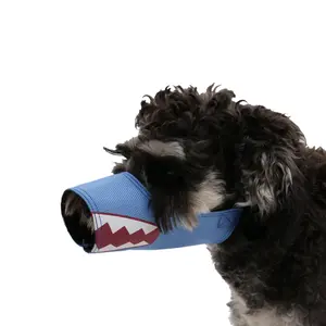 Pet Life  'Funimation' Animated Nylon Mesh Protective Travel Anti-Bark Dog Muzzle