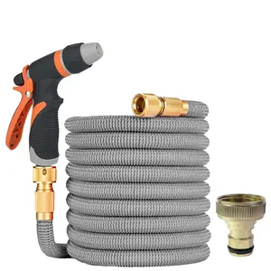 Garden Hose Magic Expandable Sprinkler Pipe Set, High Pressure Car Wash Water Gun Kit, Lawn Irrigation Cleaning Supplies, No Twisting