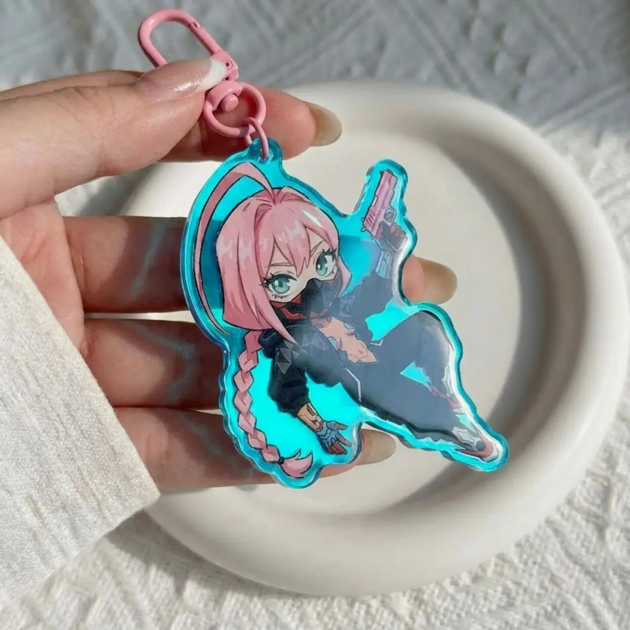 Cyberpunk Talia Keychain Charm, Game Fan-Made Collection