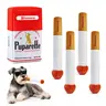 Potaroma 4-Pack Cute Striped Fabric Dog Puff Sticks - Soft Built-in Squeaker Interactive Chew Toys with Storage Treat Box, Funny Look Holiday Presents for Small/Medium Gentle Dogs, Fights Boredom, Boosts Daily Activity
