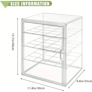 4-Layer Transparent Display Box with Detachable Dividers, Multilayer Storage, Ideal for Storing Various Precious Items, Perfect for Collectibles and Decor