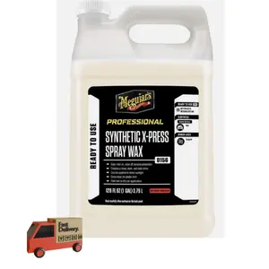 Meguiar's D15601 Synthetic X-Press Spray Wax for Car Detailing Creates Deep Shiny Look Applies to Wet or Dried Paint in Direct Sunlight Moisture Rolls Off Waxed Paint 1 Gallon