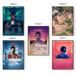 [Sale Up To 40%] [Unframe] Chance the Rapper Album Posters, Chicago Hip Hop Wall Art, Colorful Rap Music Bedroom Aesthetic Decor, Modern Album Cover Artwork, Gift for Fans