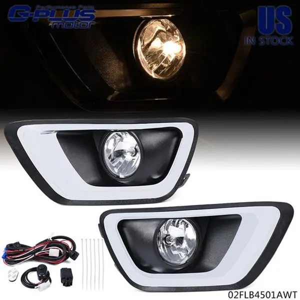 G-PLUS Fog Lights for 2015-2020 Chevy Colorado OE Style Clear Lens Halogen Fog Light Assembly