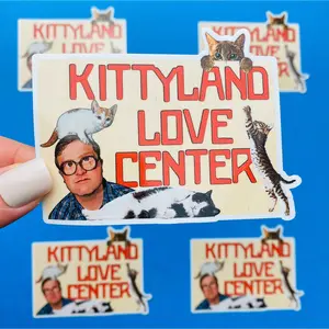 Trailer Park Boys Kittyland Love Center Sticker | Officially Licensed Bubbles Sticker | Trailer Park Boys Funny Cat Sticker