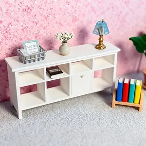 1pc Dollhouse Mini Storage Shelf Model, Dollhouse Living Room Model Scene Decoration