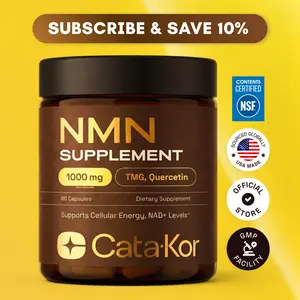 Cata-Kor NAD+ Supplement – NMN 1000 mg | Quercetin | TMG | Resveratrol Complex – Supports Cellular Energy & NAD+ Levels - Vitamin Dietary Supplement Healthcare
