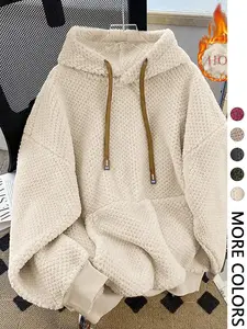 Women's Hooded Fleece Sweatshirt, Plush and Soft, Warm Casual Wear for Autumn and Winter, Comfortable and Stylish