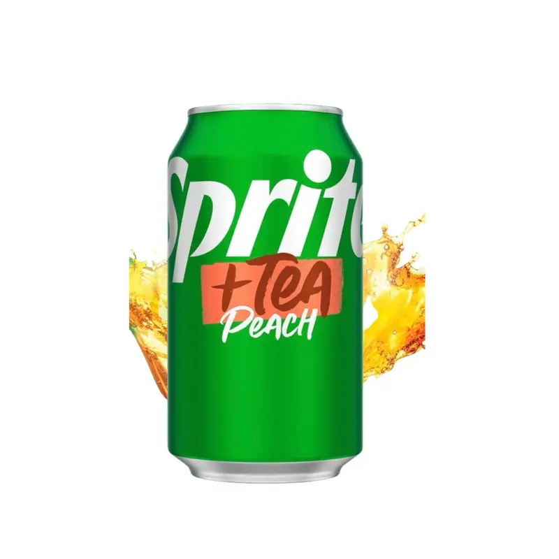 Sprite +Tea Peach Flavor Refreshing Beverage in a 12 oz Can
