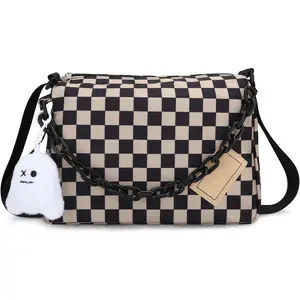 Checkered Bag Crossbody Purse for Women Crossbody Handbag  Hobo Bag Messenger Handbag Checkered Purse