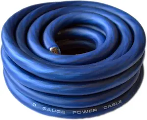 PATRON 25 FEET 0 GAUGE BLUE POWER / GROUND WIRE CABLE 1/0 GAUGE CAR AUDIO