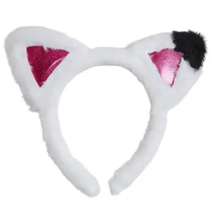 Cat Ears Headband Gabby Dollhouse Plush Hair Hoop Anime Cosplay Character Halloween Christmas Gift
