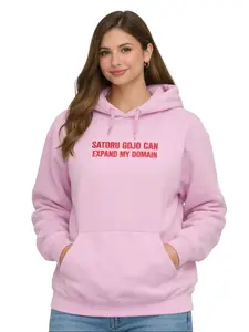 Embroidered 'Satoru Gojo can expand my domain' Hoodie or Crew Neck, Long Sleeve, Classic fit, Unisex, Adult