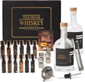 Whiskey Cocktail Kit - Premium Old Fashioned Mixology Gift Set with Bar Accessories