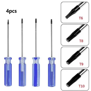 4-Piece Magnetic Screwdriver Set, T6 T8 T9 T10, for Macbook, Laptops, HDD, Ps5, Ps4, Ps3, Xbox One, Xbox 360 Controller Repair
