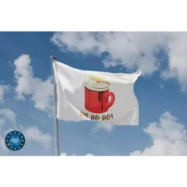 Hot Cocoa With Cookies Flag - Christmas Flag - Gift For Him - Gift For Her - Funny Christmas Flag - Christmas Banner - Holiday Flag - Christmas Tree Flag - Decor Home - Garden Party Decor - Merry Christmas