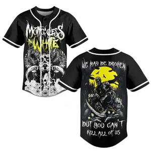 Motionless In White We May Be Broken But You Can’t Kill All Of Us 2026 Baseball Jersey – Motionless In White Tour Shirt Gifts – Streetwear Top for Fans & Concert Outfits