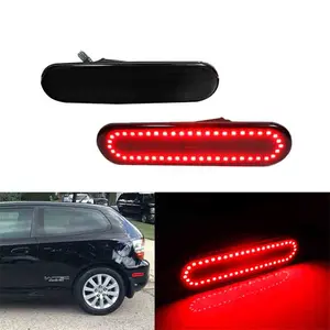 2PCS Smoked Lens Red LED Rear Side Marker Lights For Honda Civic Si EP3 3DR 2002 2003 2004 2005 Replace OEM 33801-S5T-A01, 33801 S5T A01, 33801S5TA01