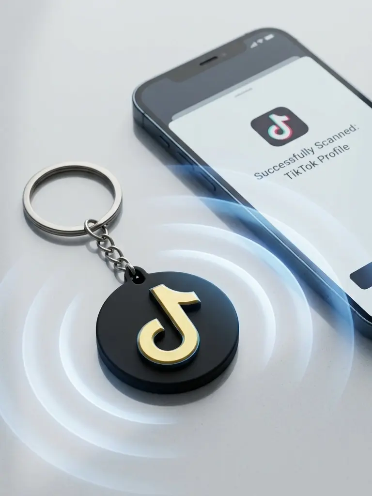 NFC TikTok Keychain – Tap to Share Your Profile Instantly
