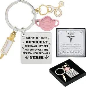 RN Gifts Nurses Week Gifts Nurse Appreciation Gift for Nurses Graduation Gift for Lpn Keychain for Birthday Retirement Thank You Presents for Nicu Rn Keyring Nursing Keychain