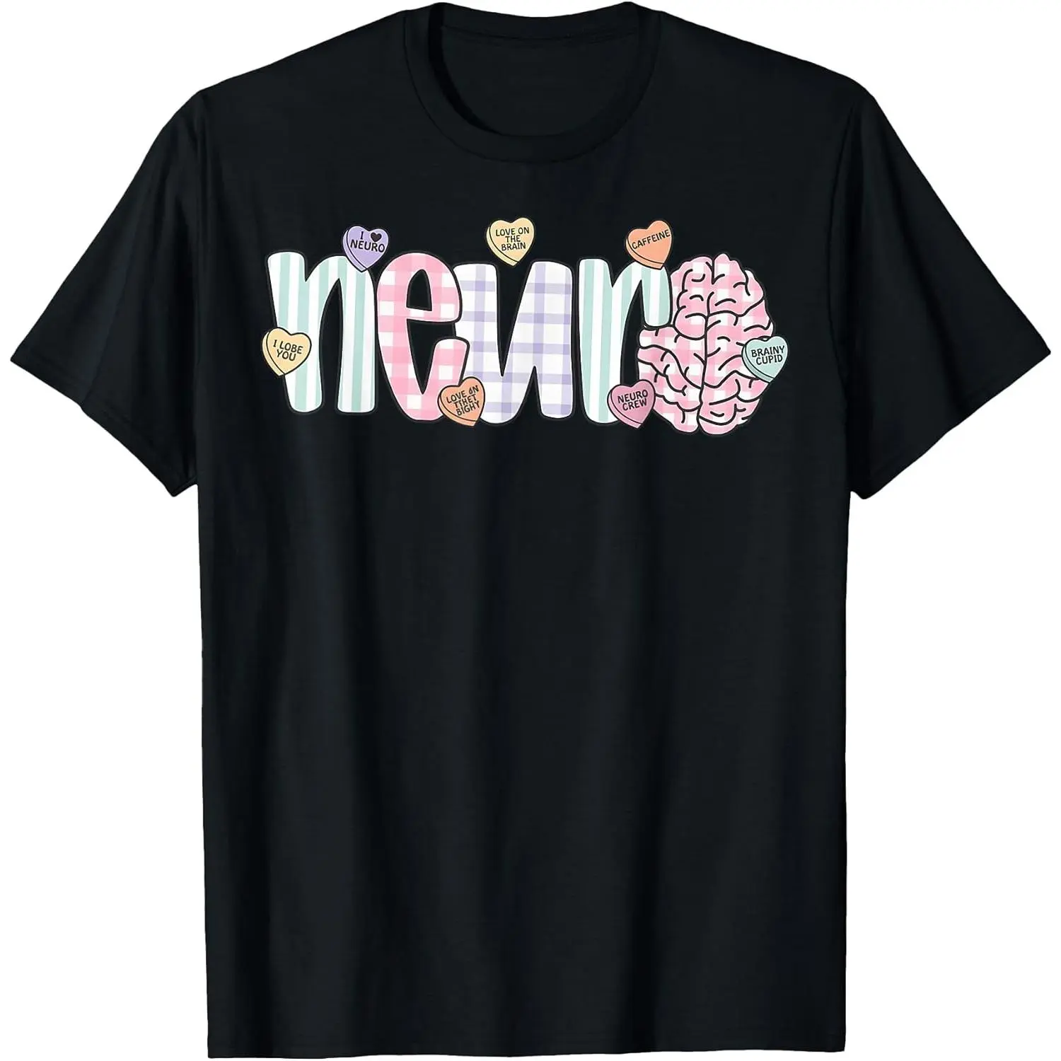Neuro Valentines Day Neurology Nurse V-Day Work Neuro ICU Nu T-Shirt