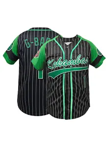 Men's Black Striped Baseball Jersey, High-Quality Embroidered V-Neck Cardigan, Loose Breathable Unisex Sportswear for Outdoor Training, Competition, Daily Casual, Training Shirt, All Seasons