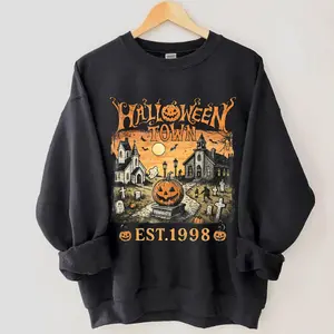 Halloweentown Est 1998 Vintage T-Shirt, Retro 90s Halloween University Graphic Tee, Spooky Unisex Shirt
