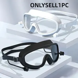 Unisex Large Frame Diving Swimming Goggles, 1 Count Waterproof Anti-fog Swimming Goggles, Swimming Accessories for Men & Women