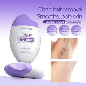 KAILINYA Aromatic Fast & Convenient Hair Removal Cream 50g for the Whole Body Inhibits Hair Regeneration Quick Gentle Non-Irritating Easy Applicaiton