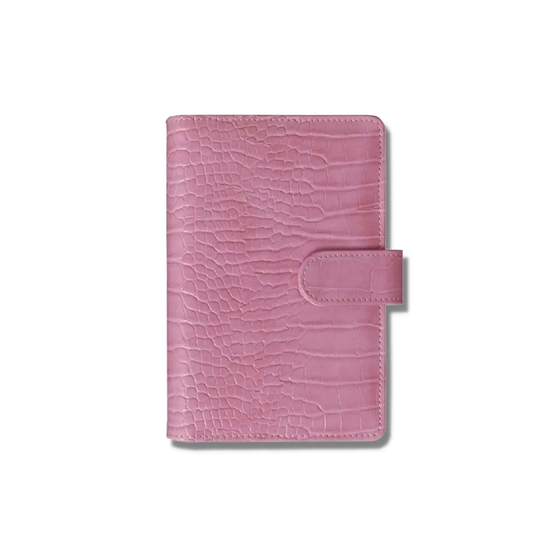 Pink Croc Cash Binder: A6 6-Ring Wallet for Savings Envelopes & Sinking Funds