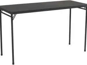 COSCO 20" x 48" Vinyl Top Folding Table, Black
