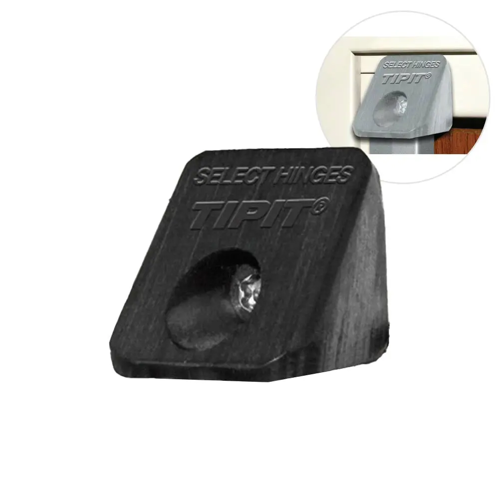 TIPIT Ligature-Resistant Retrofit Door Hinges - Black Polymer-Metal Hospital Door Hardware with Patented Design, Security Screws, Prevents Hanging, Adds Safety for Concealed, Surface Mount Correctional Facilities