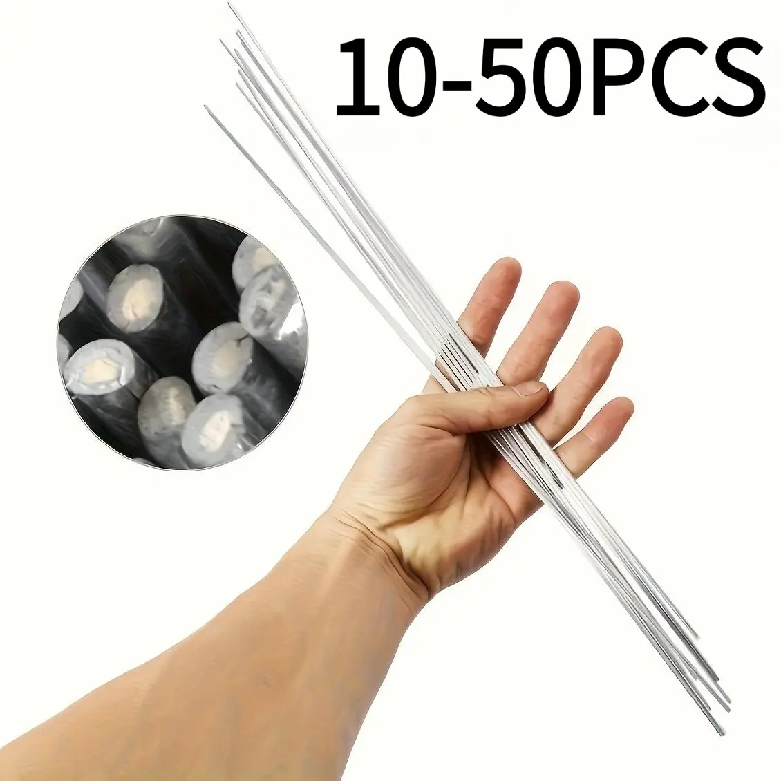 50 Pieces Low Temperature Low Melting Point Soldering Rods, Easy Melting Aluminum Alloy Welding Bars, Weldability, Durable Construction, Ideal for Metalworking Projects