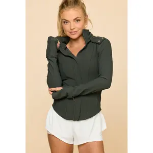 Corset Zip Jacket - Deep Forest