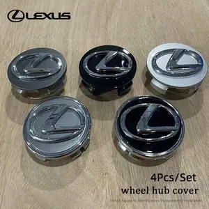 62mm Lexus Car Wheel Hub Cap 4Pcs Car Accessories Tire Center Cover For Lexus ES RX NX LS UX LM LX GX LC RZ IS CT GS RC HS SC TX LBX IS300 RX350 LS500 LX600 NX260 CT200 F SPORT Wheel Covers