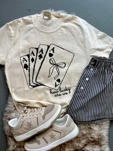 HOW LUCKY ARE WE GRAPHIC TEE