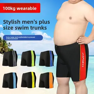 Men's swimming trunks extra large 100kg flat angle hot spring beach loose fat plus size swimming trunks Swim