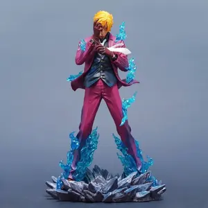 One Piece – Sanji Ifrit Jambe Blue Flame Suit Ver. Large Scale GK Statue Anime PVC Figure Collectible Figurine Display