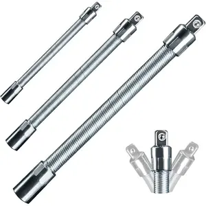 Universal Multi-Socket Wrench Tool with 3 Bendable Shafts, Extension & Connecting Rod – Perfect for Home, Car & Office Repairs