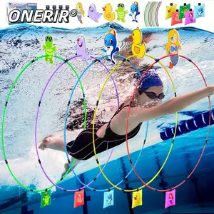 ONERIR 90 Pcs Swim Training Equipment Set Water Fitness  Pool Exercise Tools Swim Rings with Buoys  Weights Underwater Workout Kit with Exercise Plan Pool Games  Ideal Gift for Water Sports Enthusiasts