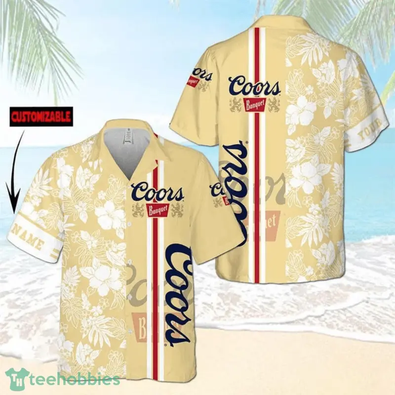 Personalized Tropical Flowers Coors Banquet Hawaiian Shirt, summer outfit, use for outdoor activities