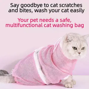 Third Generation Upgrade Cat Bath Bag, Pet Grooming Tool, Secure Dog & Cat Bathing Bag, Nail Trimming, Beauty, Medication Administration
