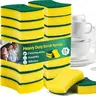 18 count Heavy Duty Scrub Sponge - Dish Sponge Non Scratch Double Sided Cleaning Scouring for Kitchen Dishes, Pots, Pans, Sink Bulk Household Cleaning.
